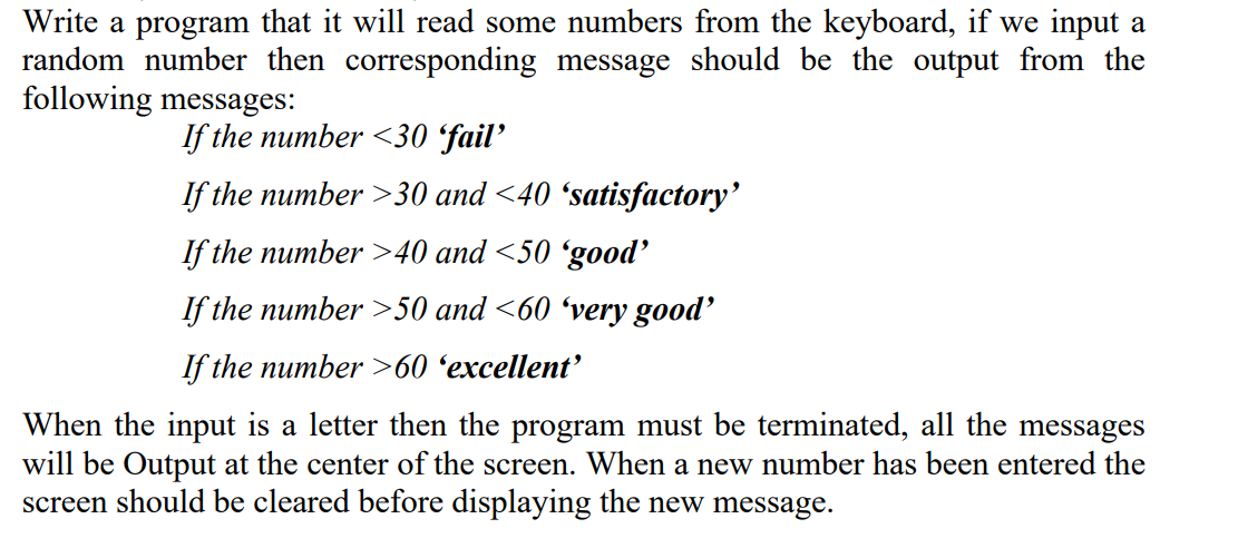Solved Write a program that it will read some numbers from | Chegg.com