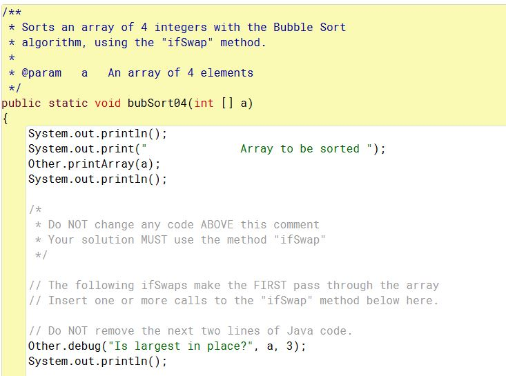 Bubble Sort Java