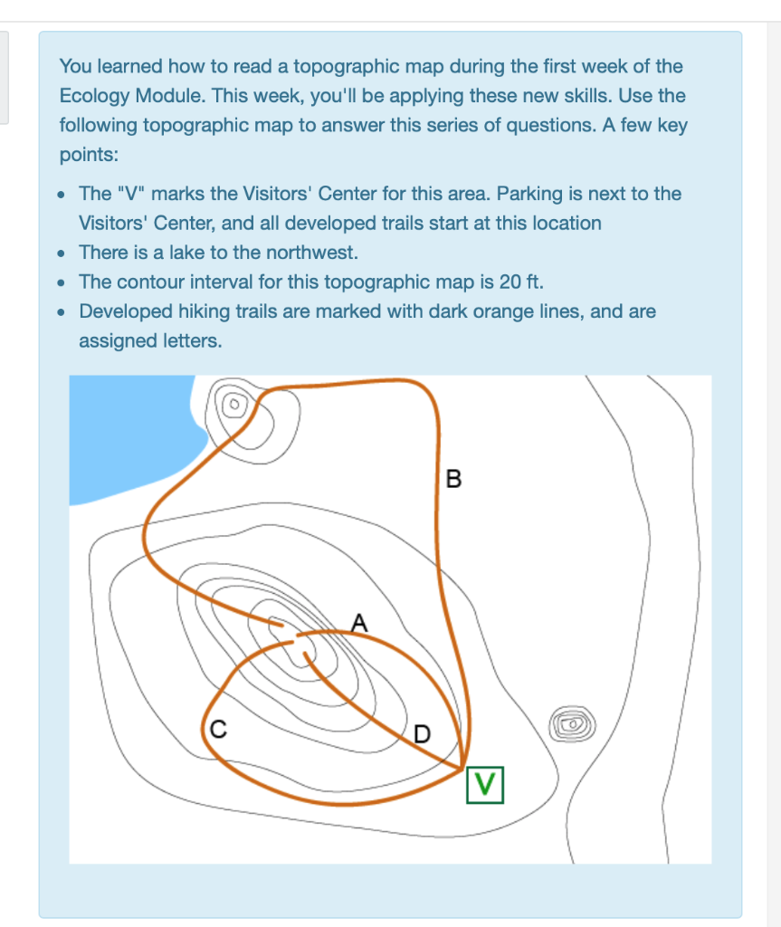 Solved You learned how to read a topographic map during | Chegg.com