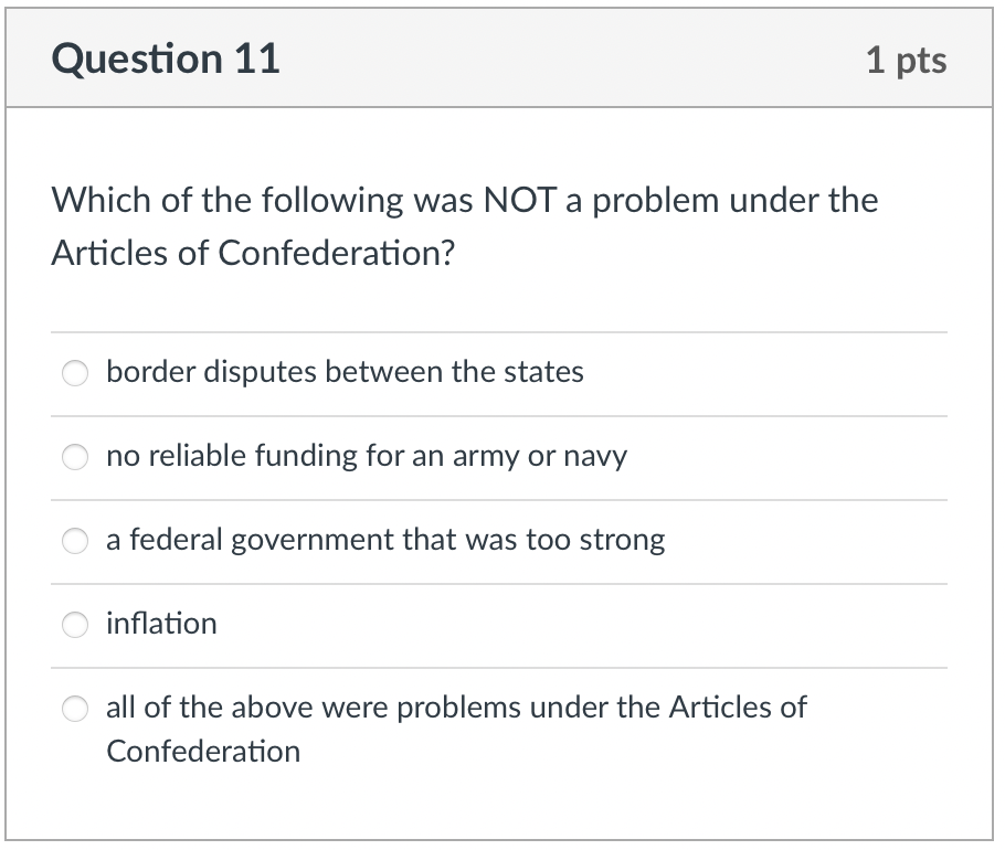 Solved Question 11 1 pts Which of the following was NOT a | Chegg.com