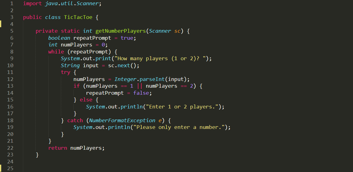 Solved Java programming question. Making a tik tak toc | Chegg.com