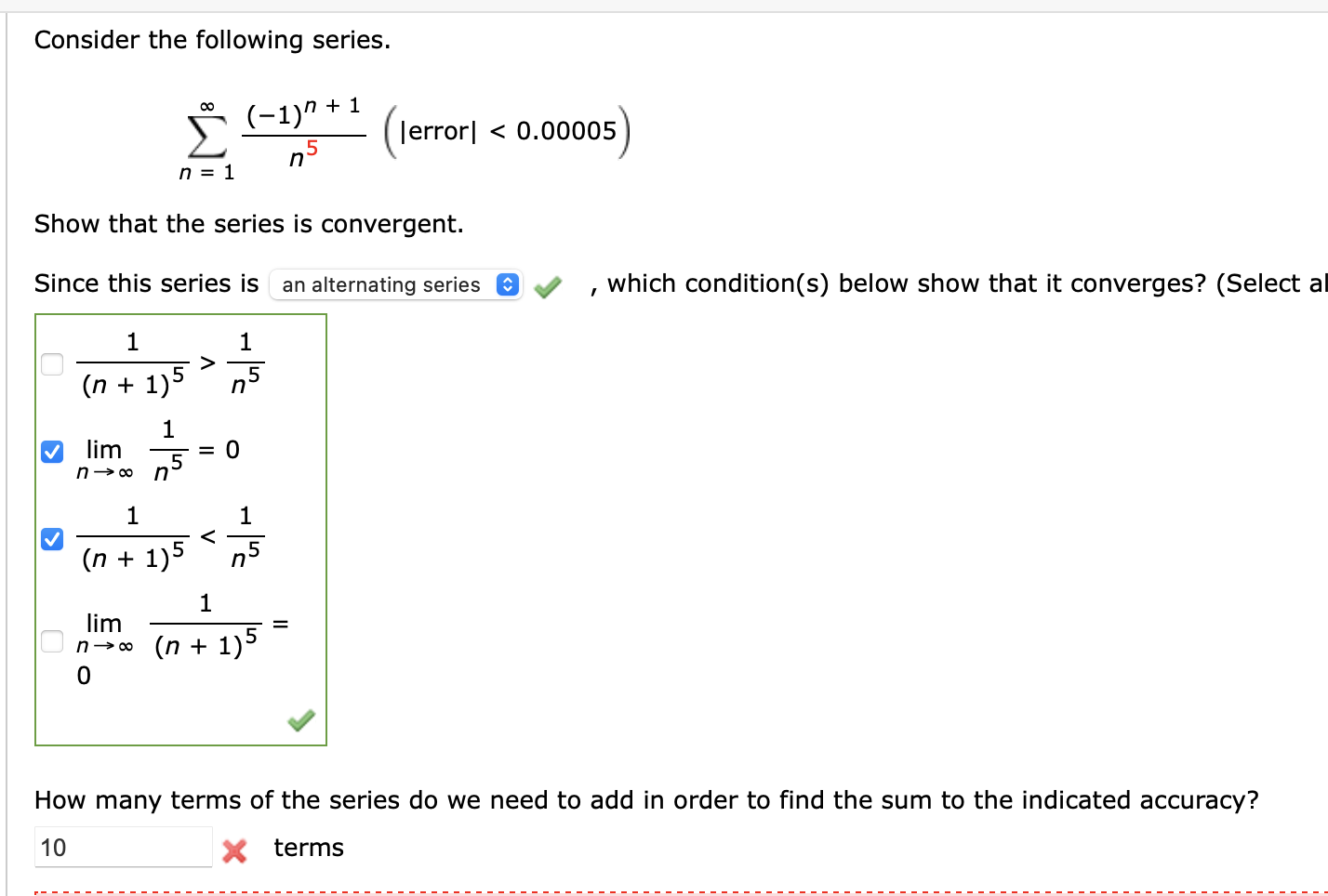 Solved Consider The Following Series 00 In 1 1 N5