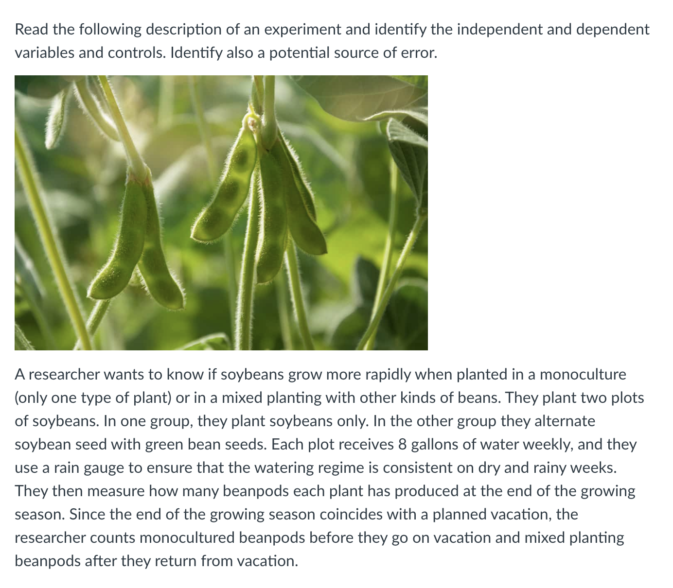 independent and dependent variables in seed germination experiment