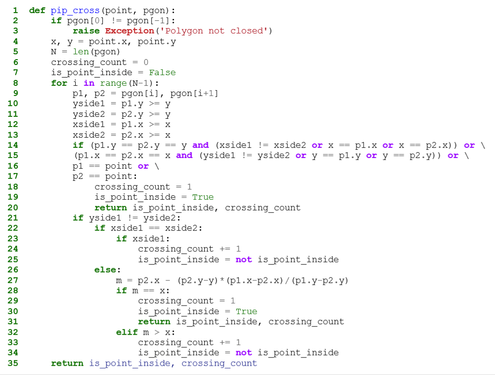 Describe function pip_cross listed, line-by-line. It | Chegg.com