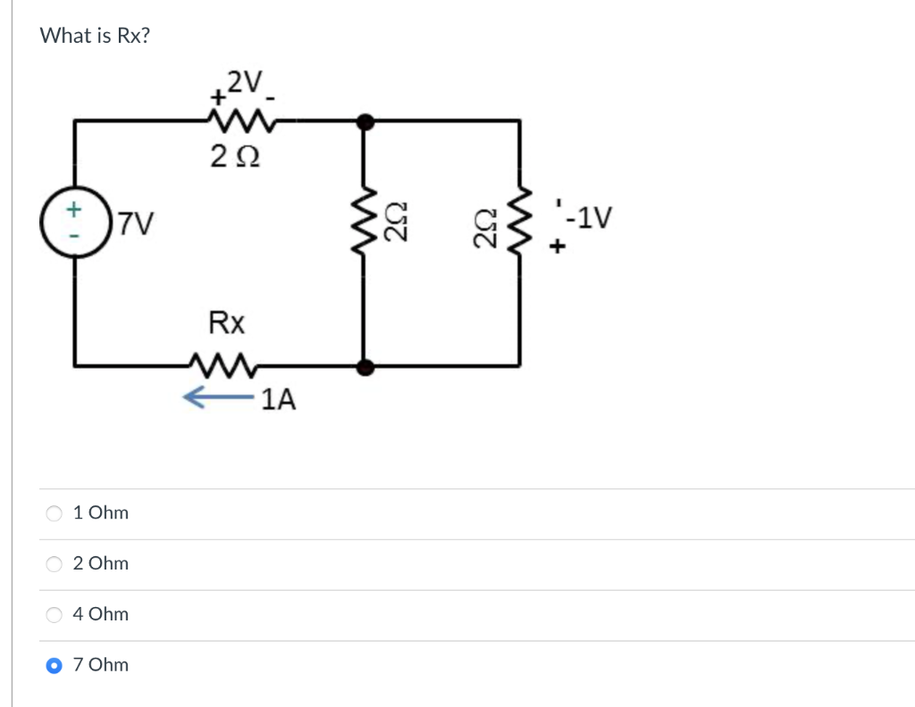 Solved What Is Rx Ohm Ohm Ohm Ohm Chegg Com