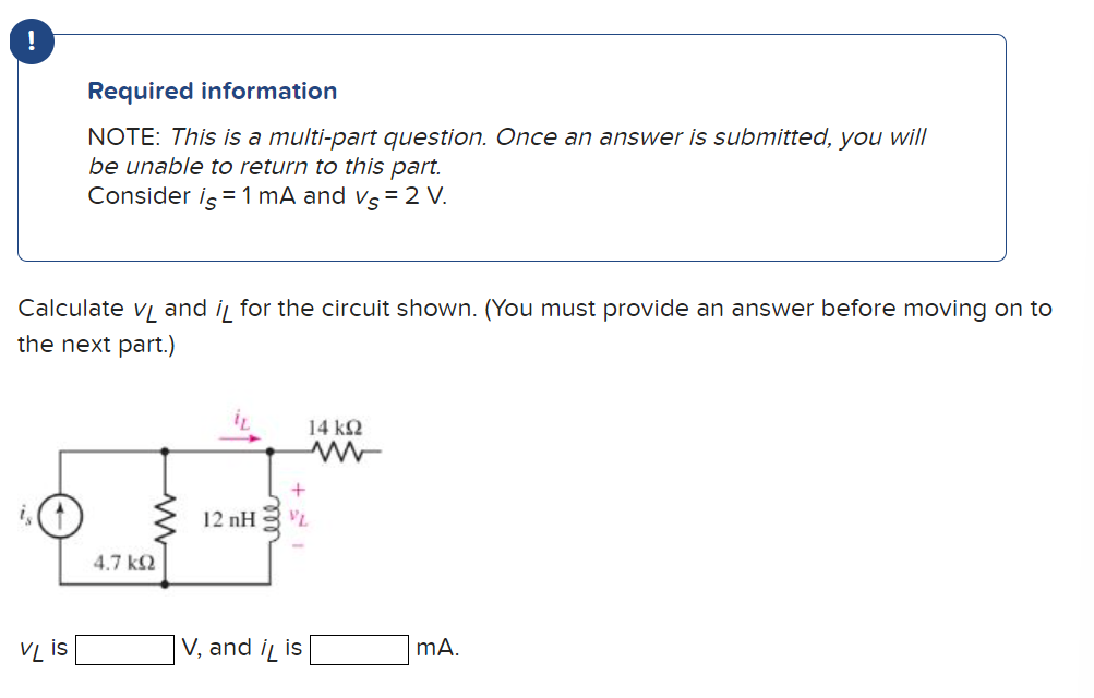 Solved Required information NOTE: This is a multi-part