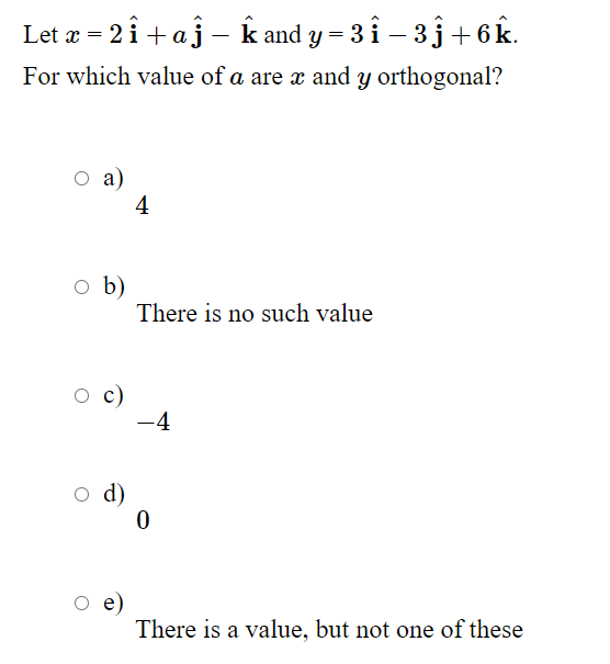 Solved Let x = 2 î  aj ħ and y=3î 39 6k For which value Chegg com