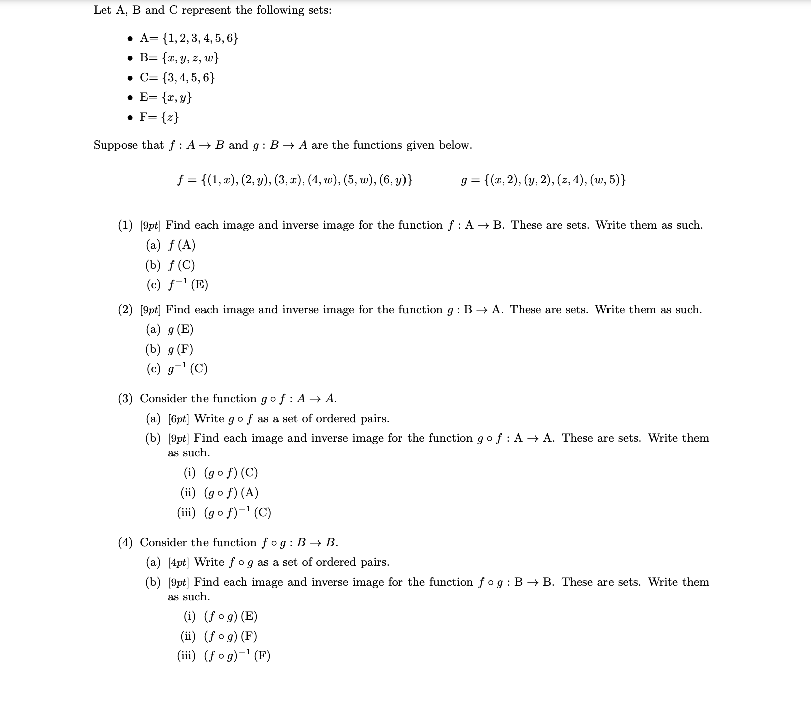 Solved Let A,B And C Represent The Following Sets: - | Chegg.com