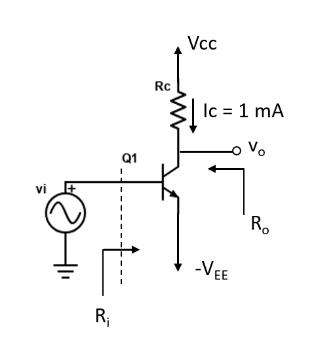 Solved A BJT based common-emitter amplifier is shown in the | Chegg.com