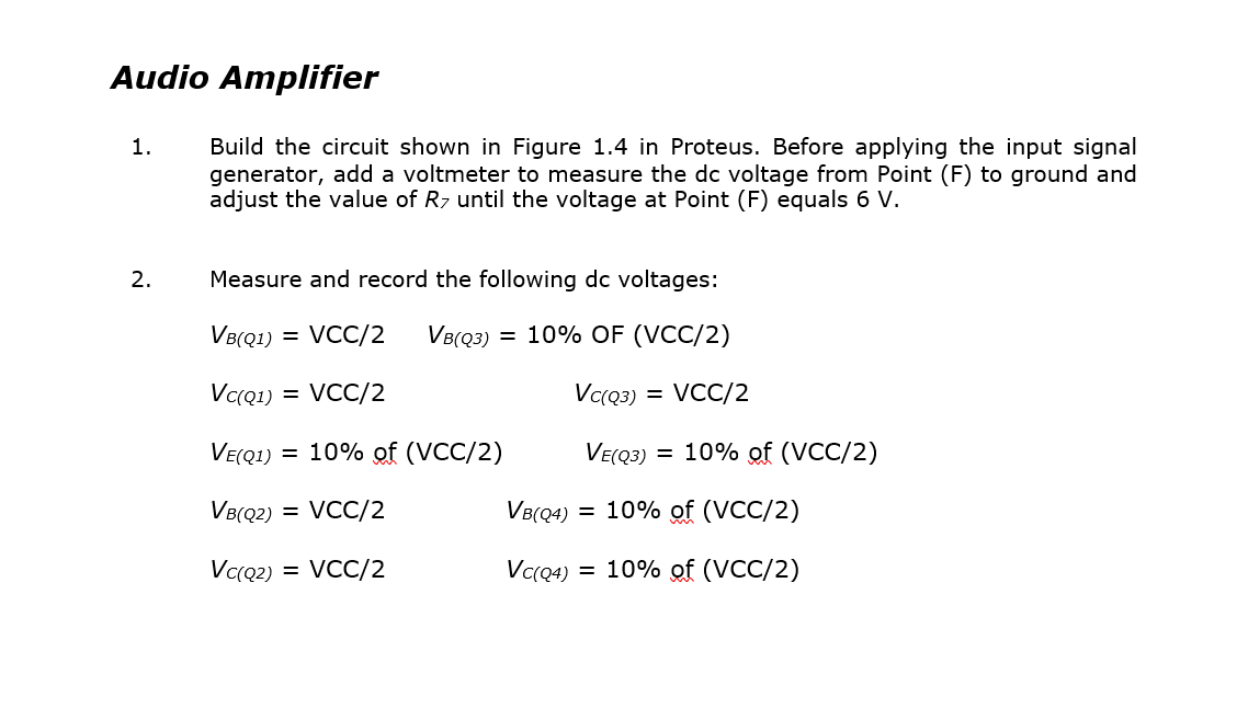 Figure 1.5 Signal Generator connected to an Audio Circuit Diagram