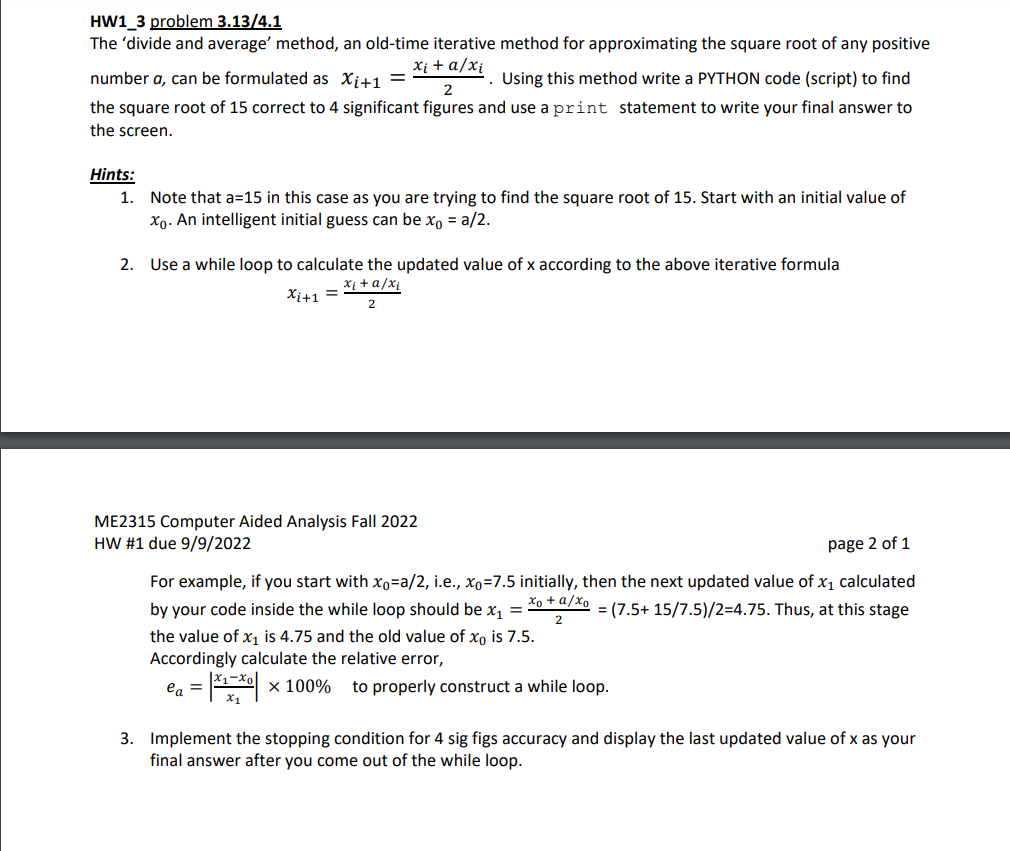 Solved Using python, I was able to work out problem 2 but I | Chegg.com