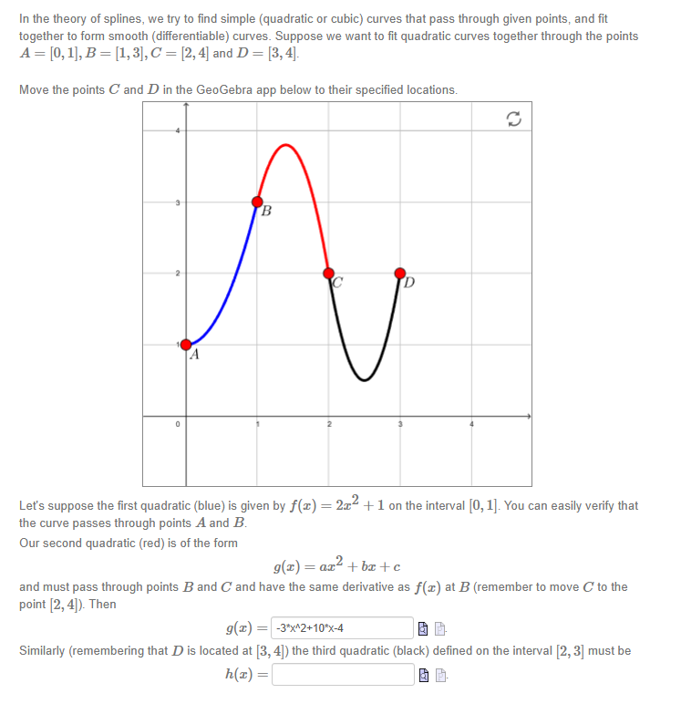 Solved In The Theory Of Splines, We Try To Find Simple 