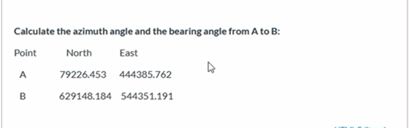 Solved Calculate the azimuth angle and the bearing angle | Chegg.com