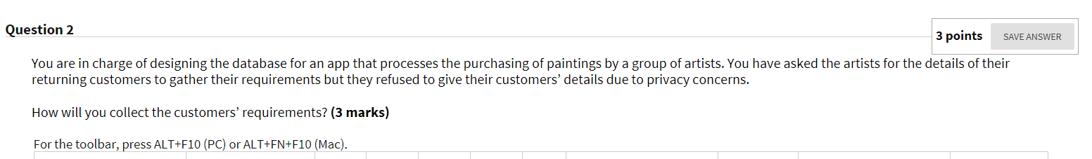 Solved Question 2 3 points SAVE ANSWER You are in charge of | Chegg.com