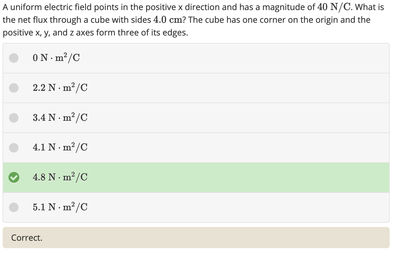 Solved A uniform electric field points in the positive x | Chegg.com
