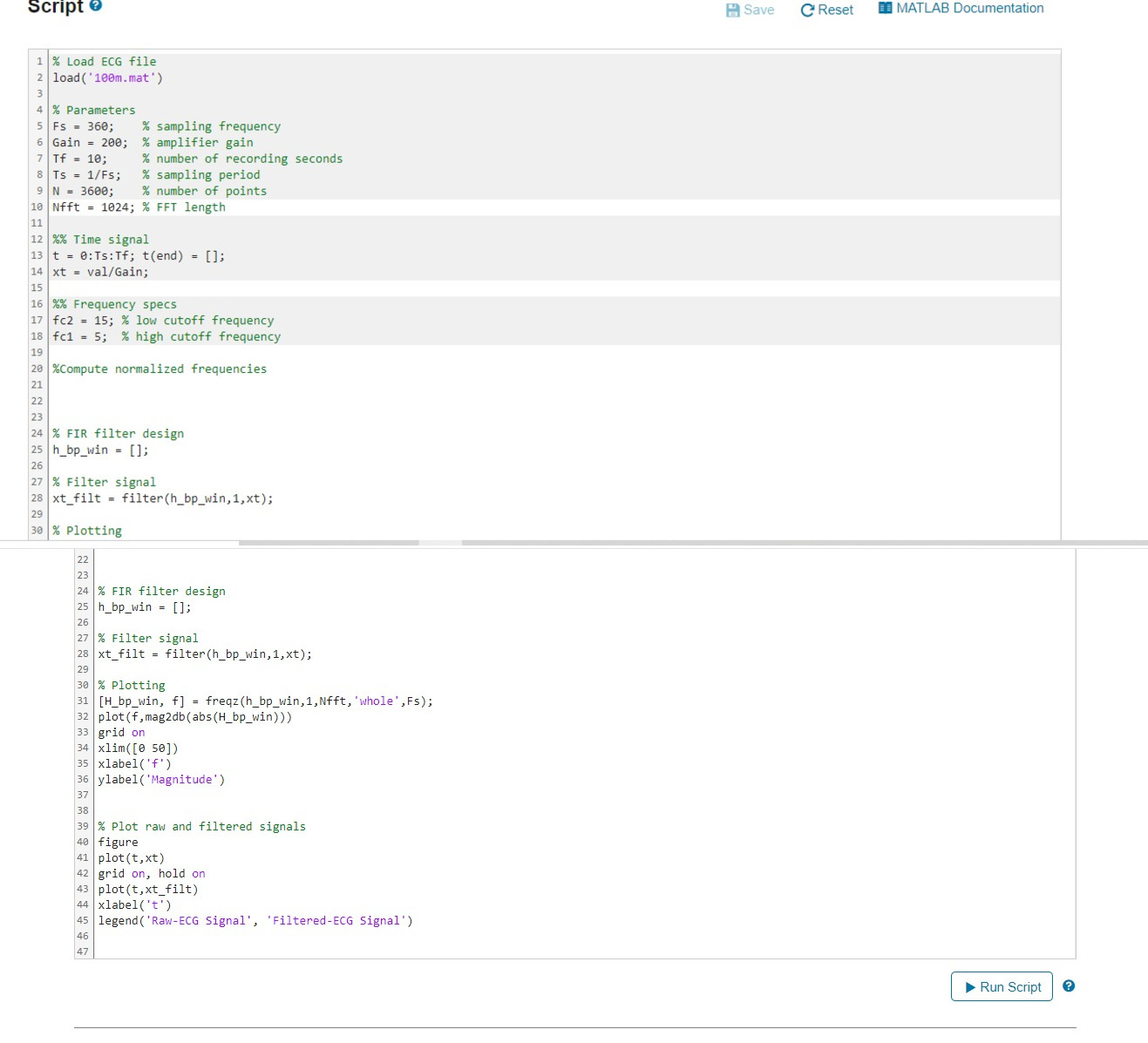 Solved Filter DesignUsing the window of choice in the | Chegg.com