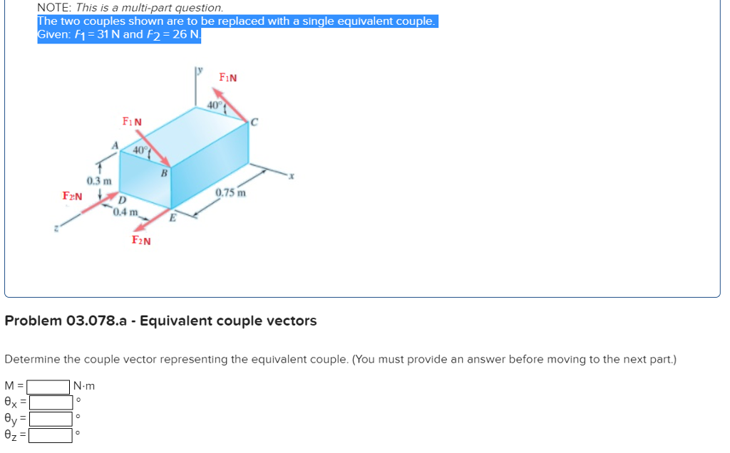 Solved NOTE: This is a multi-part question The two couples | Chegg.com