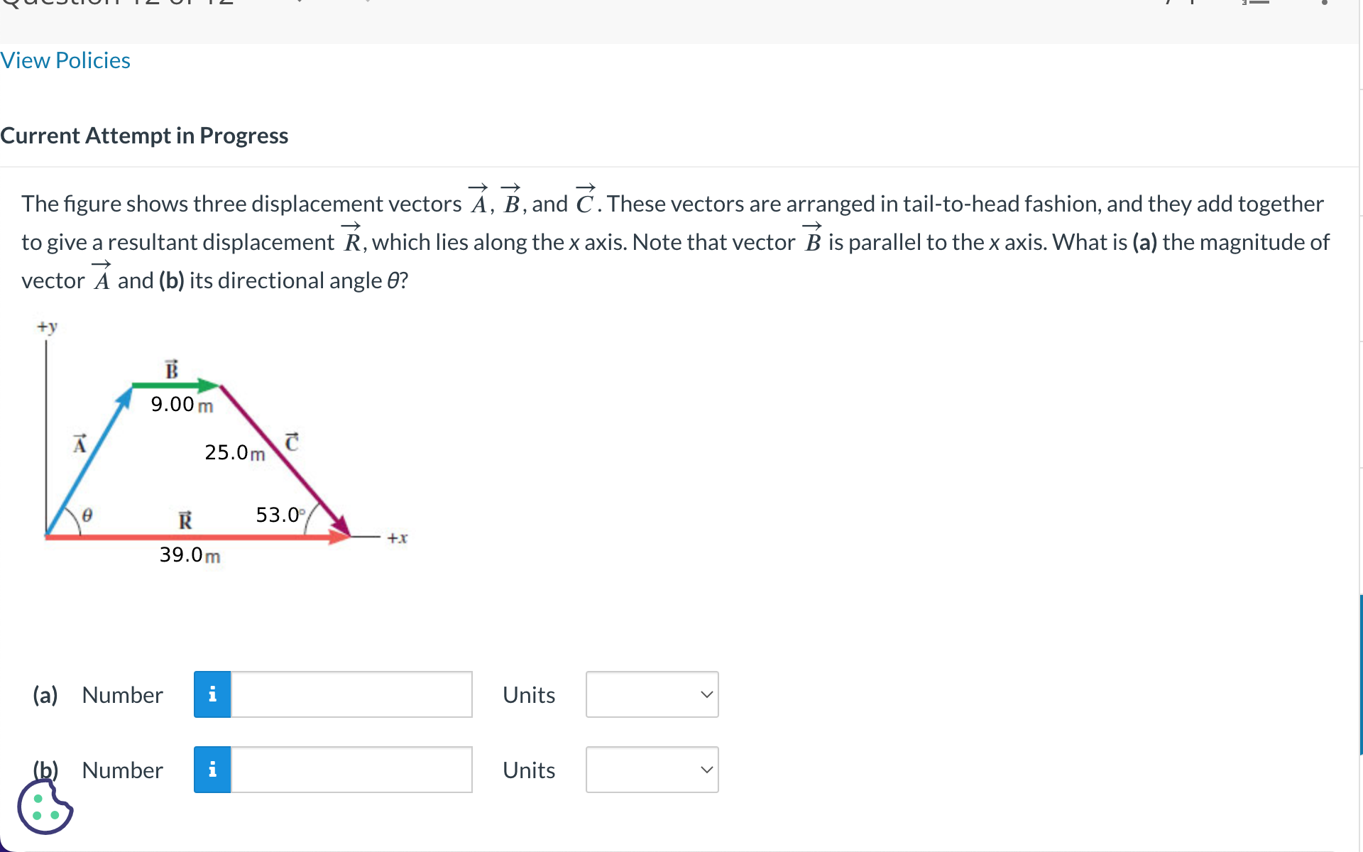 Solved The Figure Shows Three Displacement Vectors A,B, And | Chegg.com