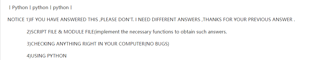 Solved | Python | python | python | NOTICE 1)IF YOU HAVE | Chegg.com