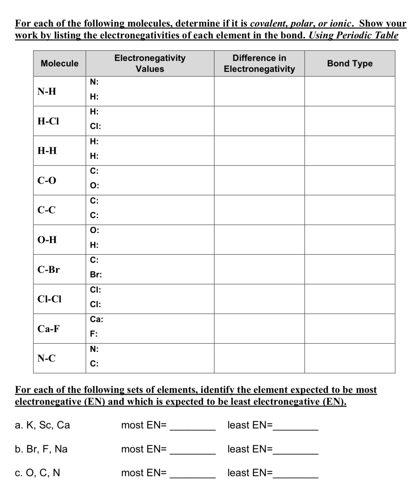 Solved For Each Of The Following Molecules, Determine If It | Chegg.com