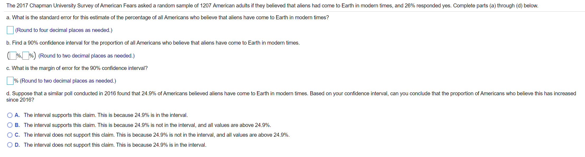 Solved The 2017 Chapman University Survey Of American Fears