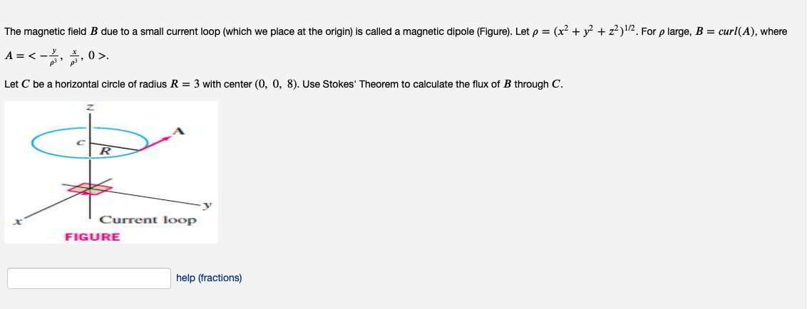 Solved The magnetic field B due to a small current loop | Chegg.com