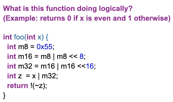 Solved What is this function doing logically? (Example: | Chegg.com