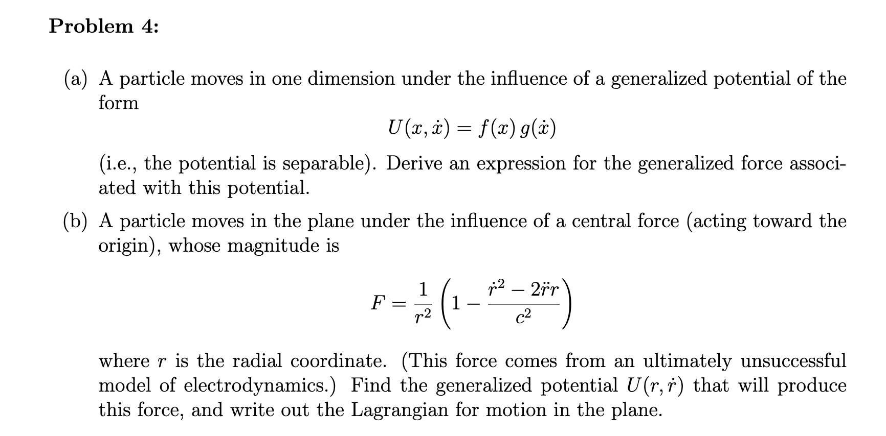 Solved Problem 4:(a) ﻿A particle moves in one dimension | Chegg.com