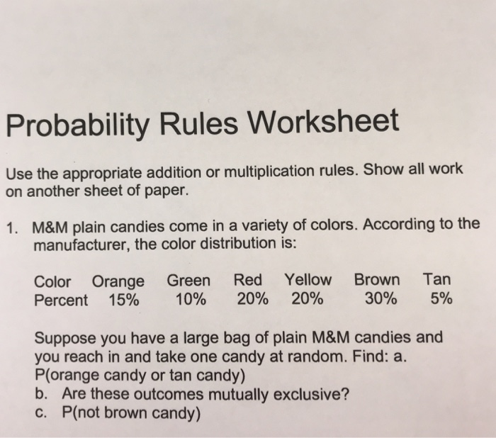 Addition Rules For Probability Worksheet Answer Key - Rick Sanchez's