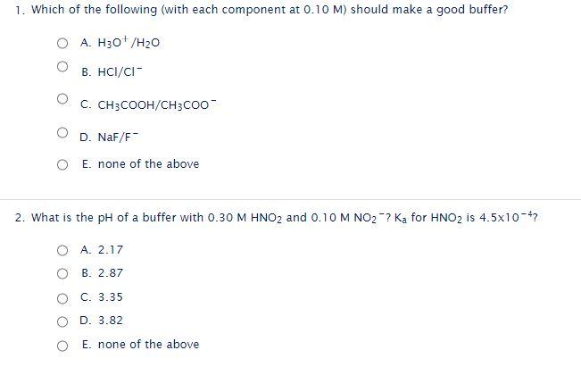 Solved 1. Which of the following (with each component at | Chegg.com