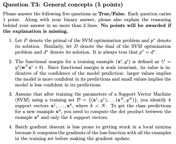 Solved 1 Let P Denote The Primal Of The Svm Optimization