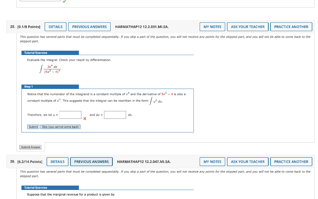 Solved 25. (0.1/8 Points] DETAILS PREVIOUS ANSWERS | Chegg.com