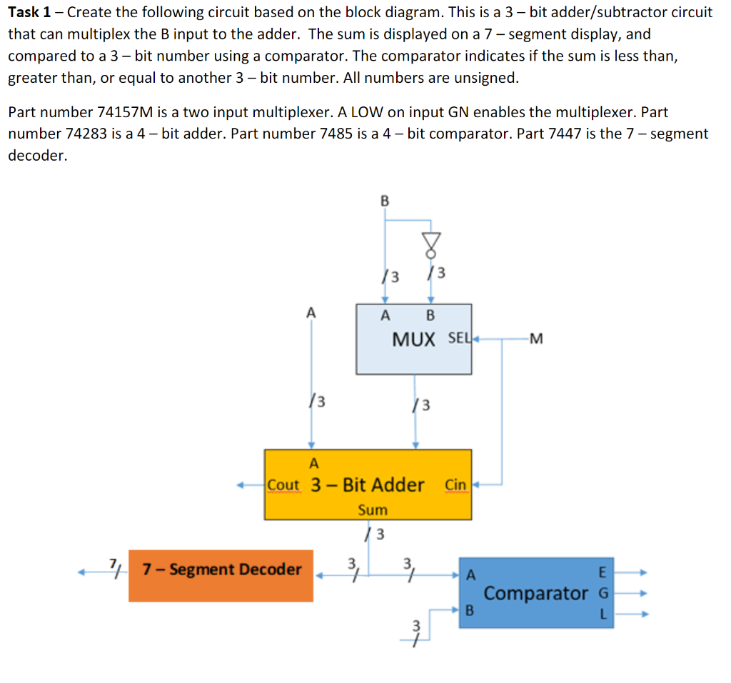 Solved Task 1 - Create the following circuit based on the | Chegg.com