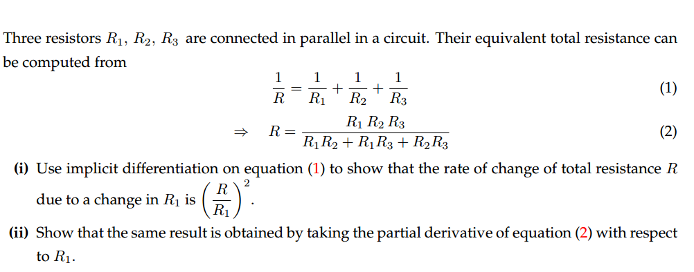 Solved 1 1 1 + Three resistors R1, R2, R3 are connected in | Chegg.com