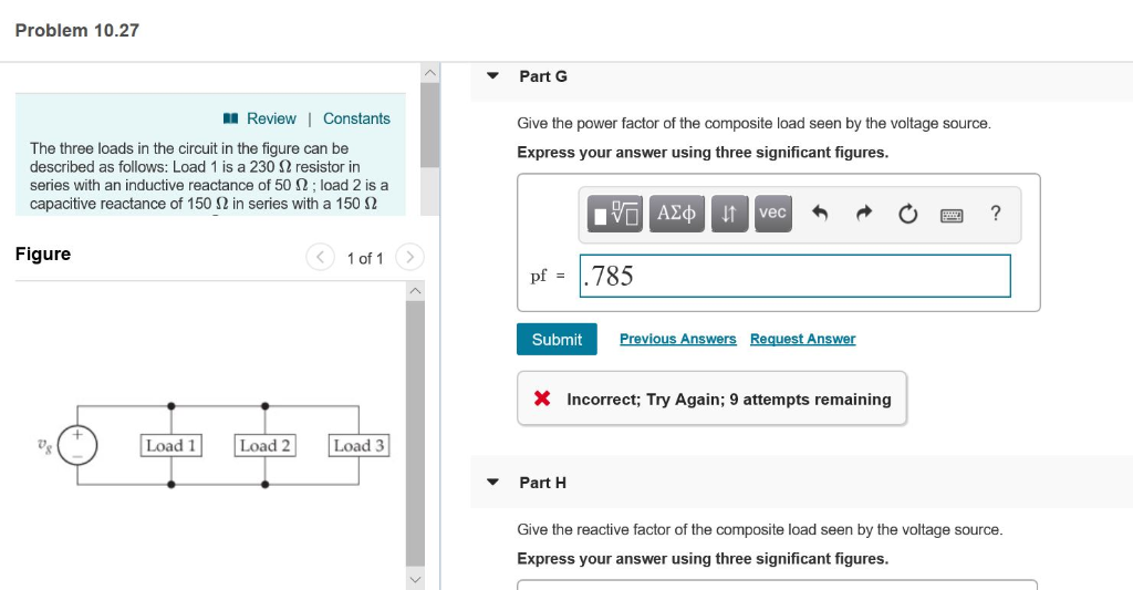 Solved Problem 10.27 Part G Review I Constants Give the | Chegg.com