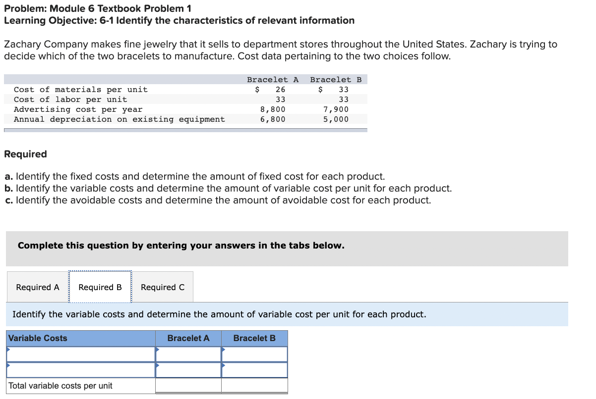 Solved Problem: Module 6 Textbook Problem 1 Learning | Chegg.com