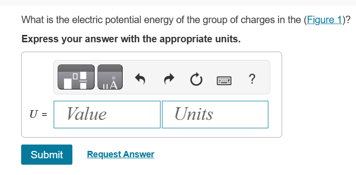 Solved What is the electric potential energy of the group | Chegg.com