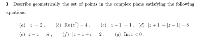 Solved 3. Describe geometrically the set of points in the | Chegg.com