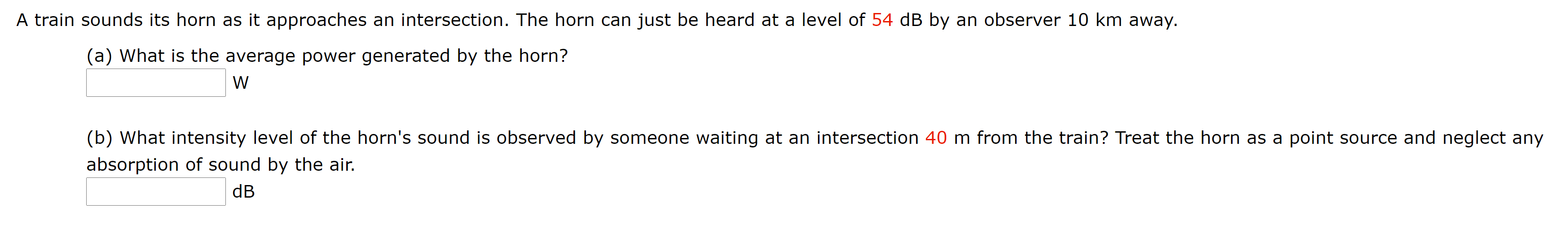 Solved A train sounds its horn as it approaches an | Chegg.com