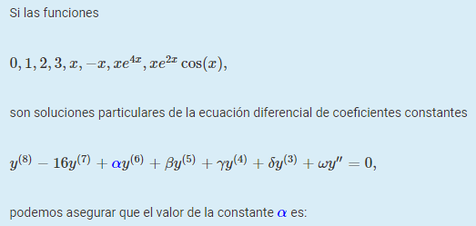 Si las funciones 0,1,2,3,x,−x,xe4x,xe2xcos(x) son | Chegg.com