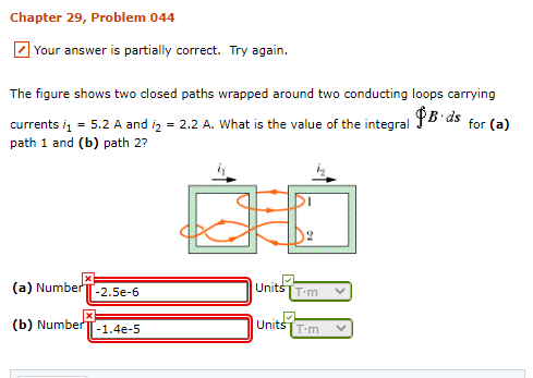 Solved Chapter 29, Problem 044 Your answer is partially | Chegg.com