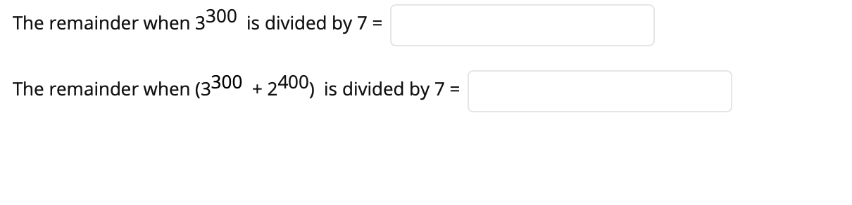 the remainder when 3 power 100 is divided by 7