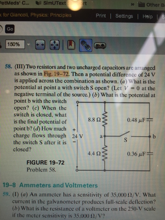 Solved Two resistors and two uncharged capacitors are