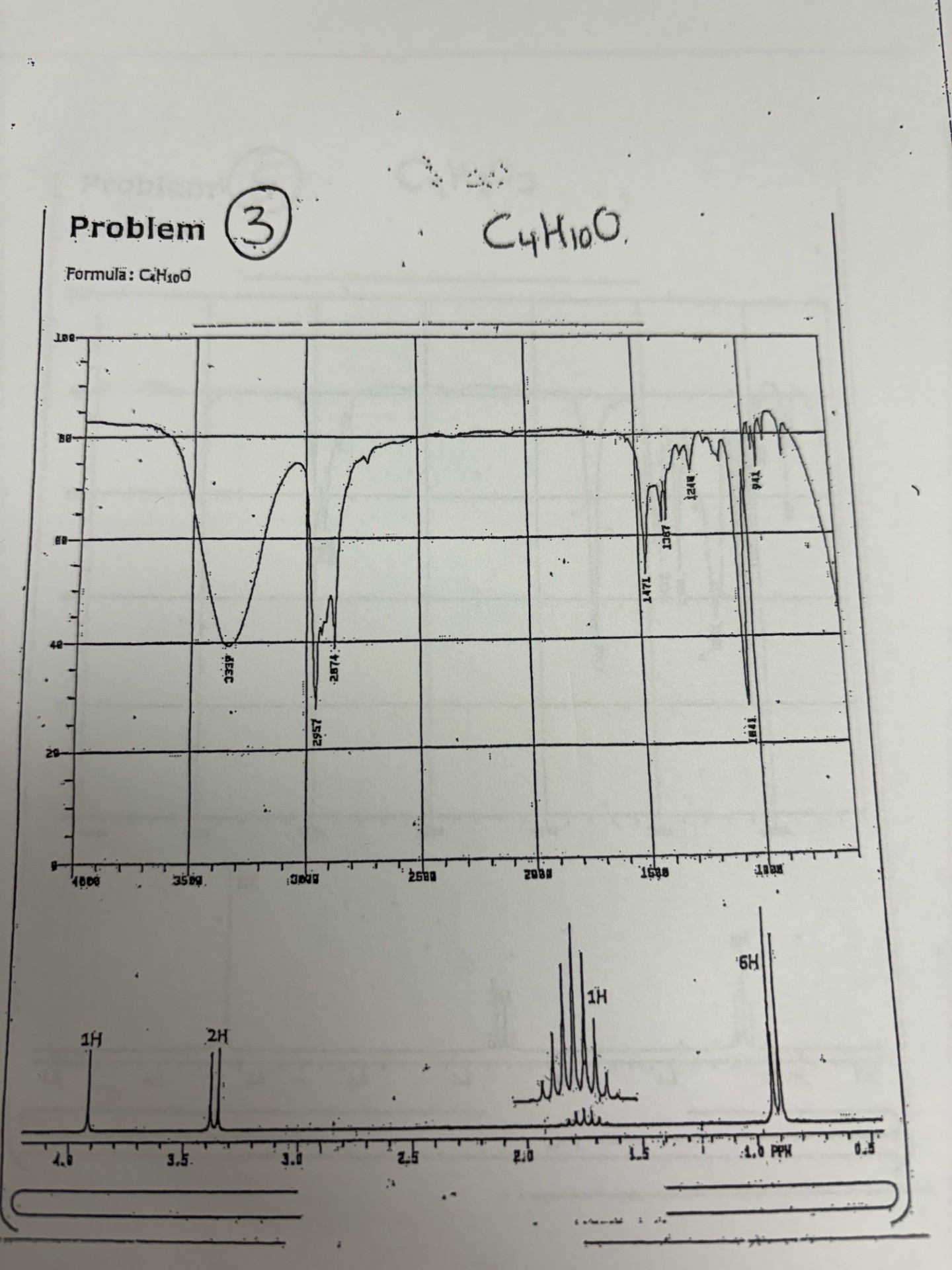 Solved Problem: Find the structure based on the given | Chegg.com