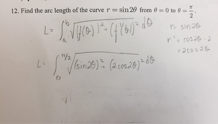 Solved Find the arc length of the curve r = sin 2 theta from | Chegg.com