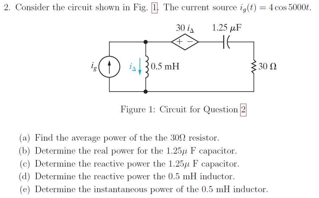 Solved Consider the circuit shown in Fig. 1. The current | Chegg.com