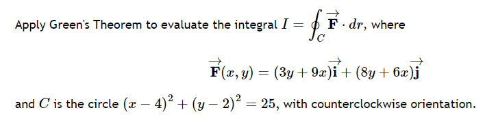 Solved Apply Green's Theorem To Evaluate The Integral \\( | Chegg.com