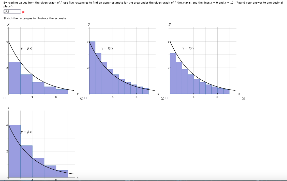Solved Unless specified, all approximating rectangles are | Chegg.com