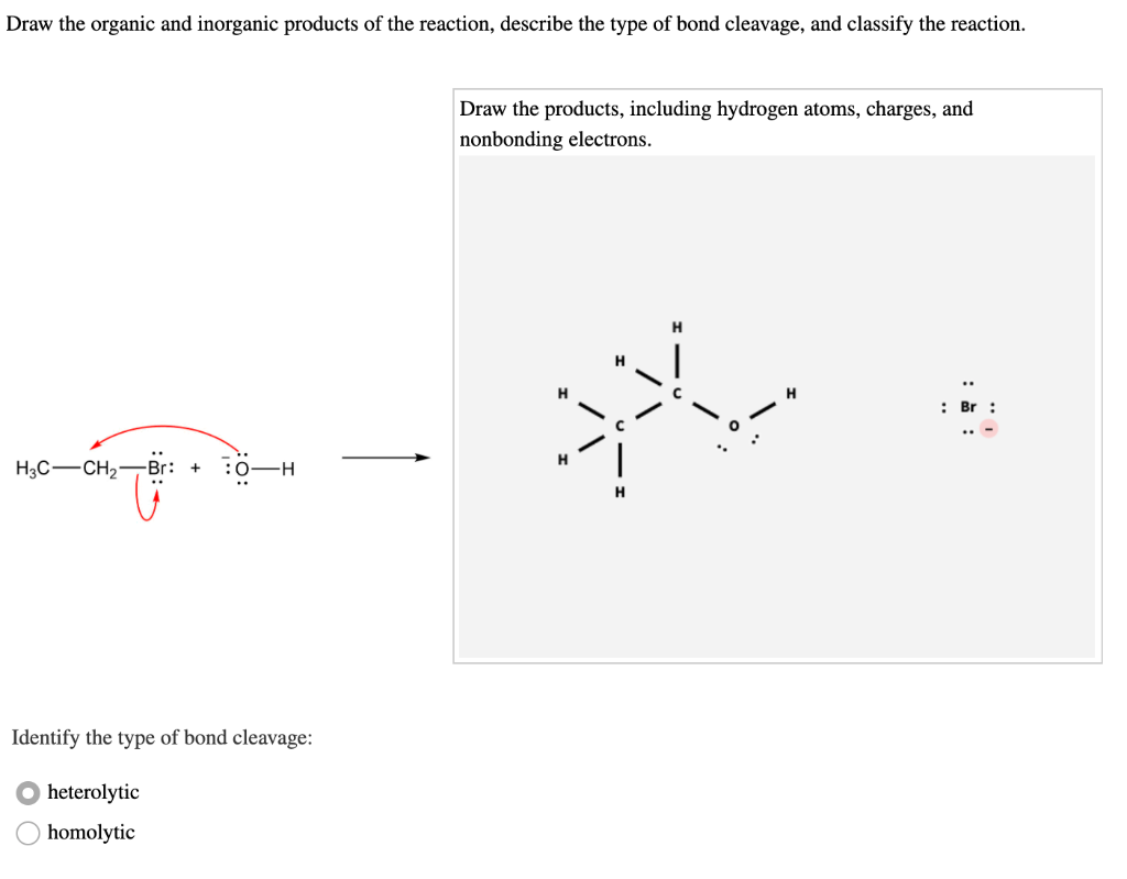 Solved Draw the organic and products of the