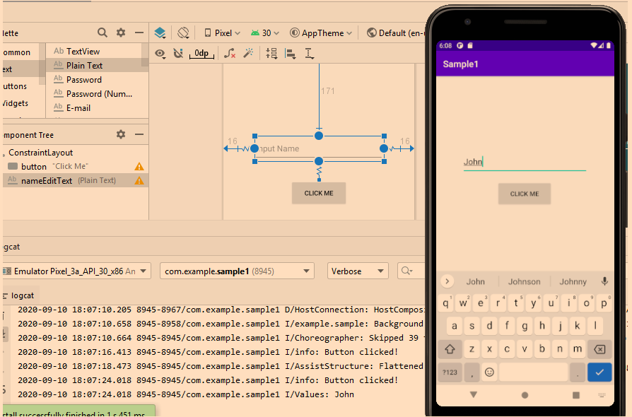 Solved Android Studio Programming Create a text view and 